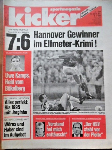 Kicker 1992 pokal - kicker, pokal-hf
